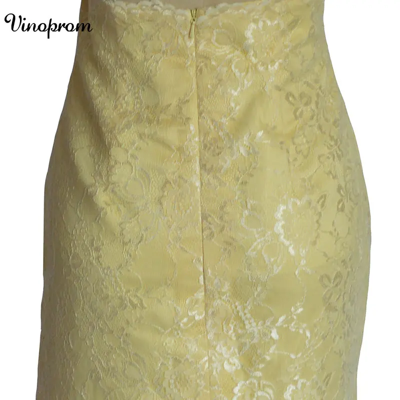 Новые Желтые кружевные короткие платья подружки невесты в стиле кантри для