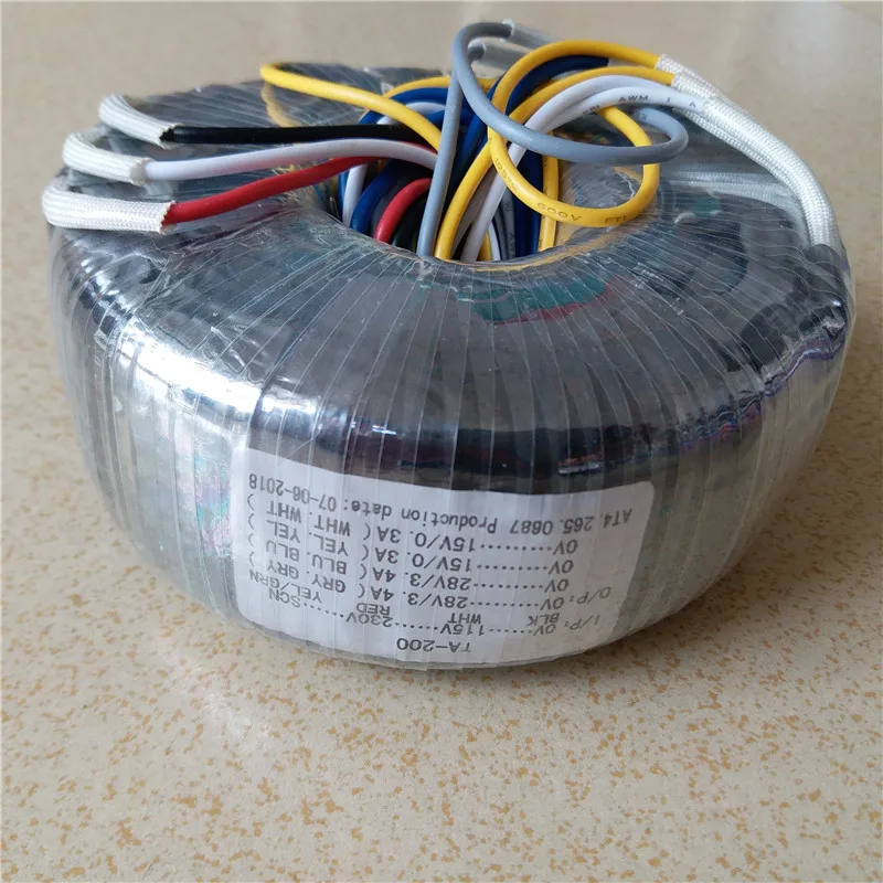 2*28V 3.4A 2*15V 0.3A тороидальный трансформатор медь 115V 230V вход пользовательский 200VA для