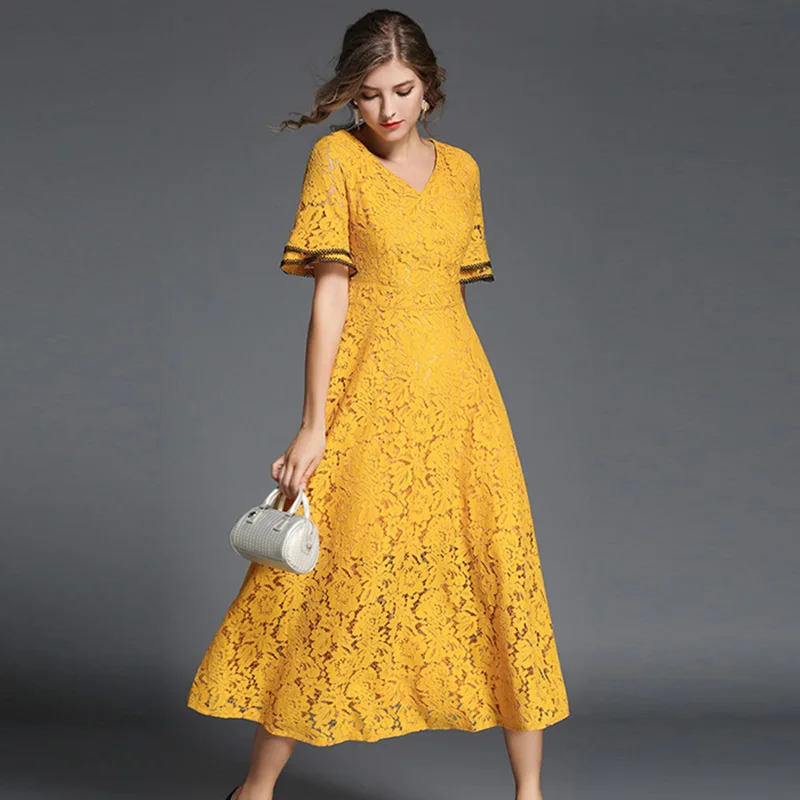 Три сезона уличная Fit and Flare ни лодыжки-Длина регулярные Империя v-образным вырезом