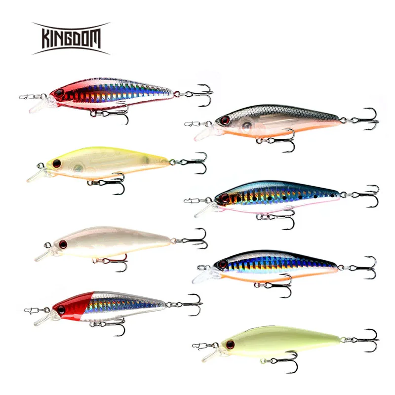 Kingdom Floating Minnow 75 мм 10,5 г жесткая приманка для рыбалки приманка Джеркбейт Искусственные воблеры с 3D рыбий глаз модель 5210