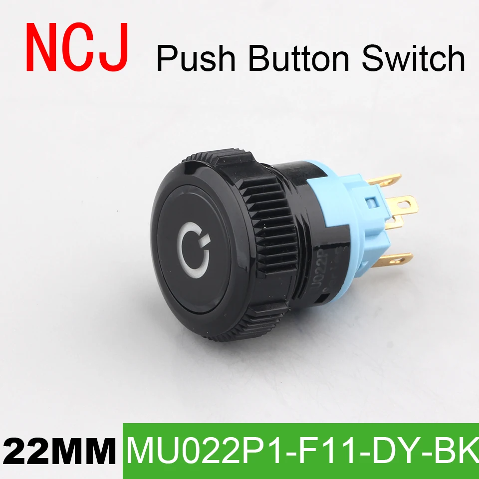 NCJ 22 мм PC кнопочный переключатель IP67 поддерживаемый Попеременный и Мгновенный со