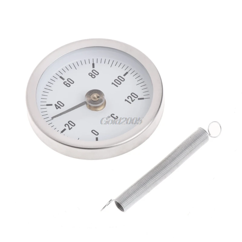 Pipe Clip-On Dial Thermometer Temperature Bimetal Temp Gauge &amp Spring 63mm 120 Degree G07 Whosale&ampDropShip | Инструменты