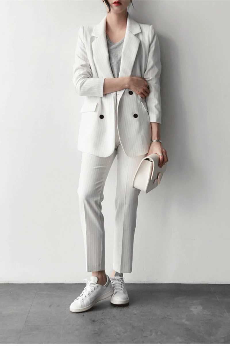 Весенне-осенний длинный женский маленький костюм с длинным рукавом повседневный