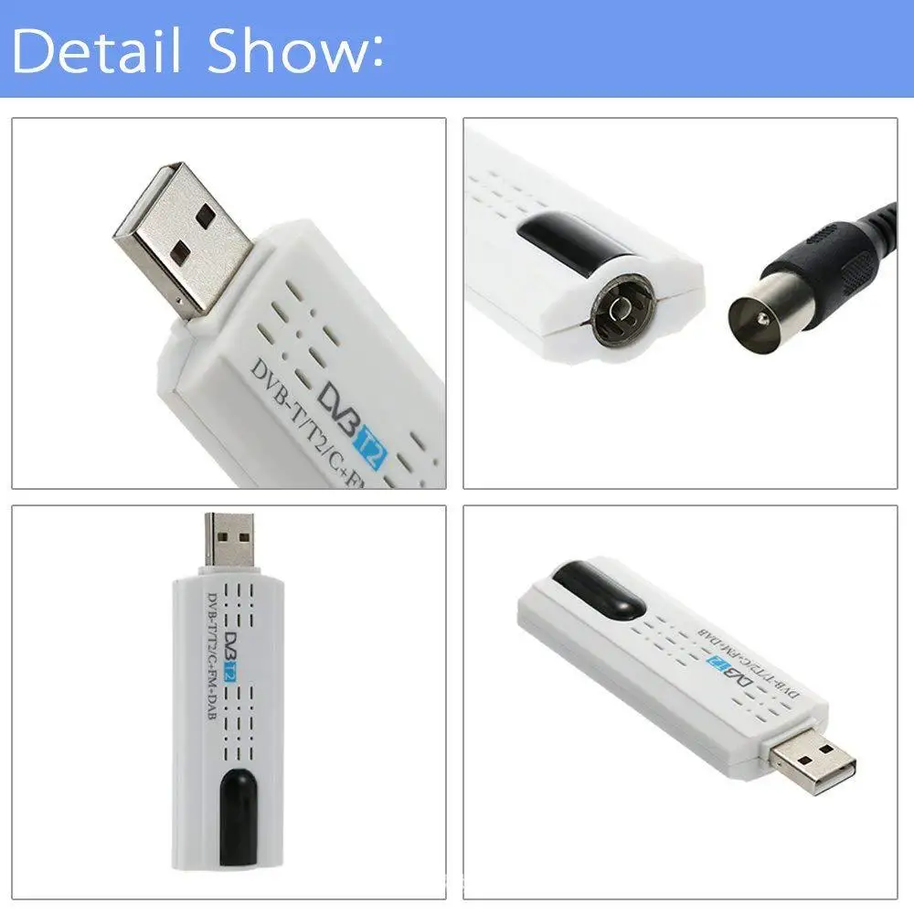 1pc USB 2 0 DVB T2/T C TV тюнер адаптер для ПК/ноутбука Windows 7/8|SmartTV-стики и тюнеры| |