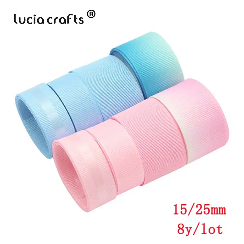 Распродажа! Lucia crafts, 8 ярдов, много вариантов, с принтом, Корсажная/атласная лента, бант, сделай сам, для шитья, материалы ручной работы, аксессуары S0202