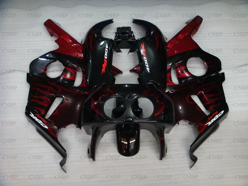 CBR400 RR 1990-1999 MC29 кузов CBR400RR 96 97 Обтекатели CBR400 RR 94 95, красные, Пламенные со стразами набор для всего тела - Цвет: COMPRESSION mold
