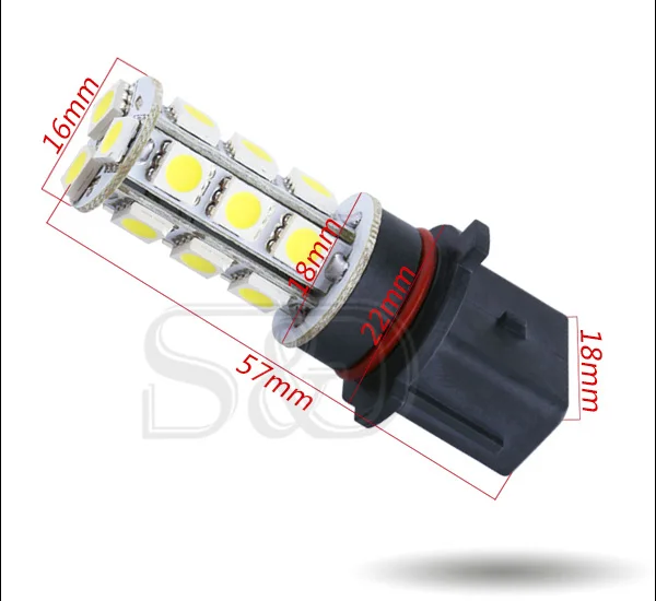 2 шт. P13W 18 SMD 5050 Чистый Белый DRL Противотуманные фары светодиодный автомобиль лампа