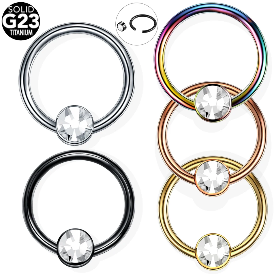 1PC G23 Titanium Seamless Segment Rings Nose Hoops Ear Piercing Tragus Cartiliage Sexy Body Jewelry 16G | Украшения и аксессуары