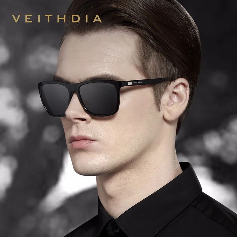 Фото VEITHDIA солнцезащитные очки модные поляризационные линзы UV400 брендовые спортивные мужские и женские винтажные уличные солнцезащитные очки для мужчин/женщин 6108 №2