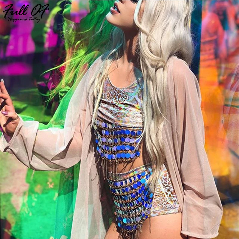 Женское летнее платье с блестками и металлической цепочкой на грудь|Женские