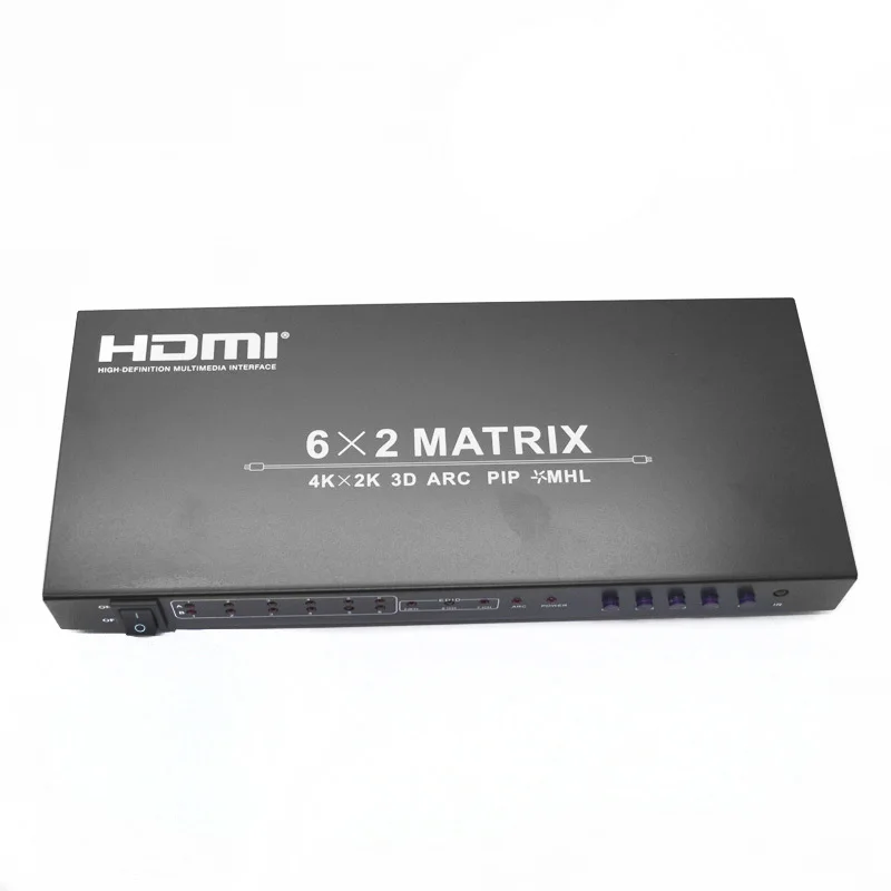 1.4 HDMI матричный 6x2 к коммутатор Поддержка конвертер адаптер 4 К x 2 3D ИК удлинитель