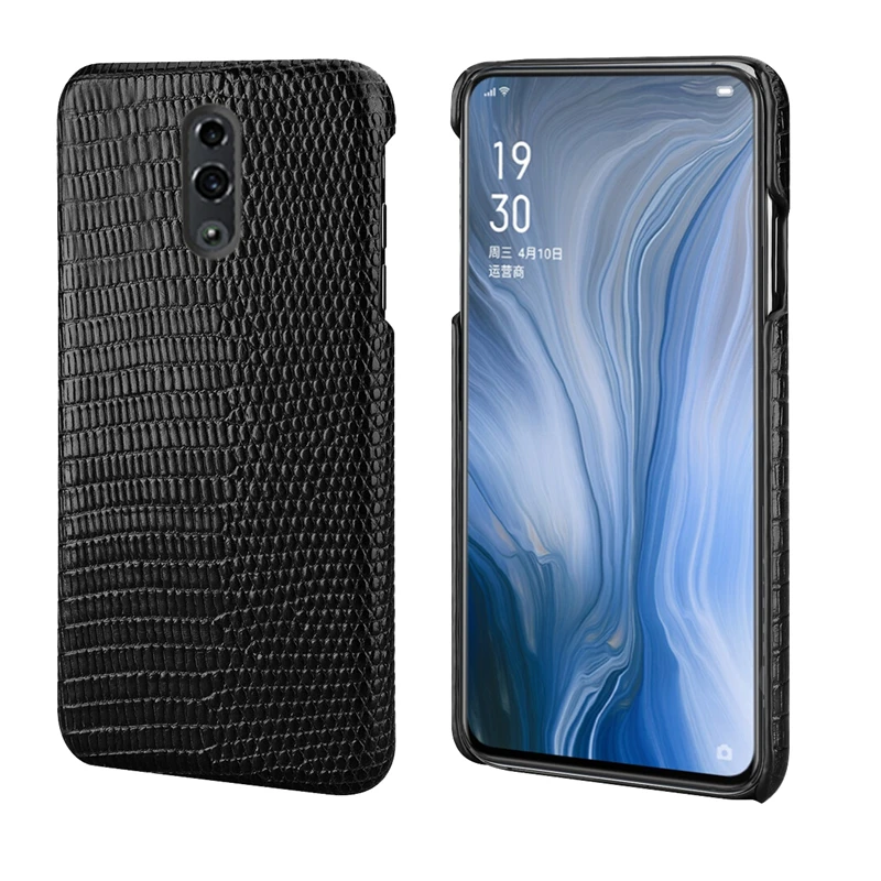 Чехол для OPPO Reno из натуральной кожи Oppo кожаный чехол ящерицы задняя крышка