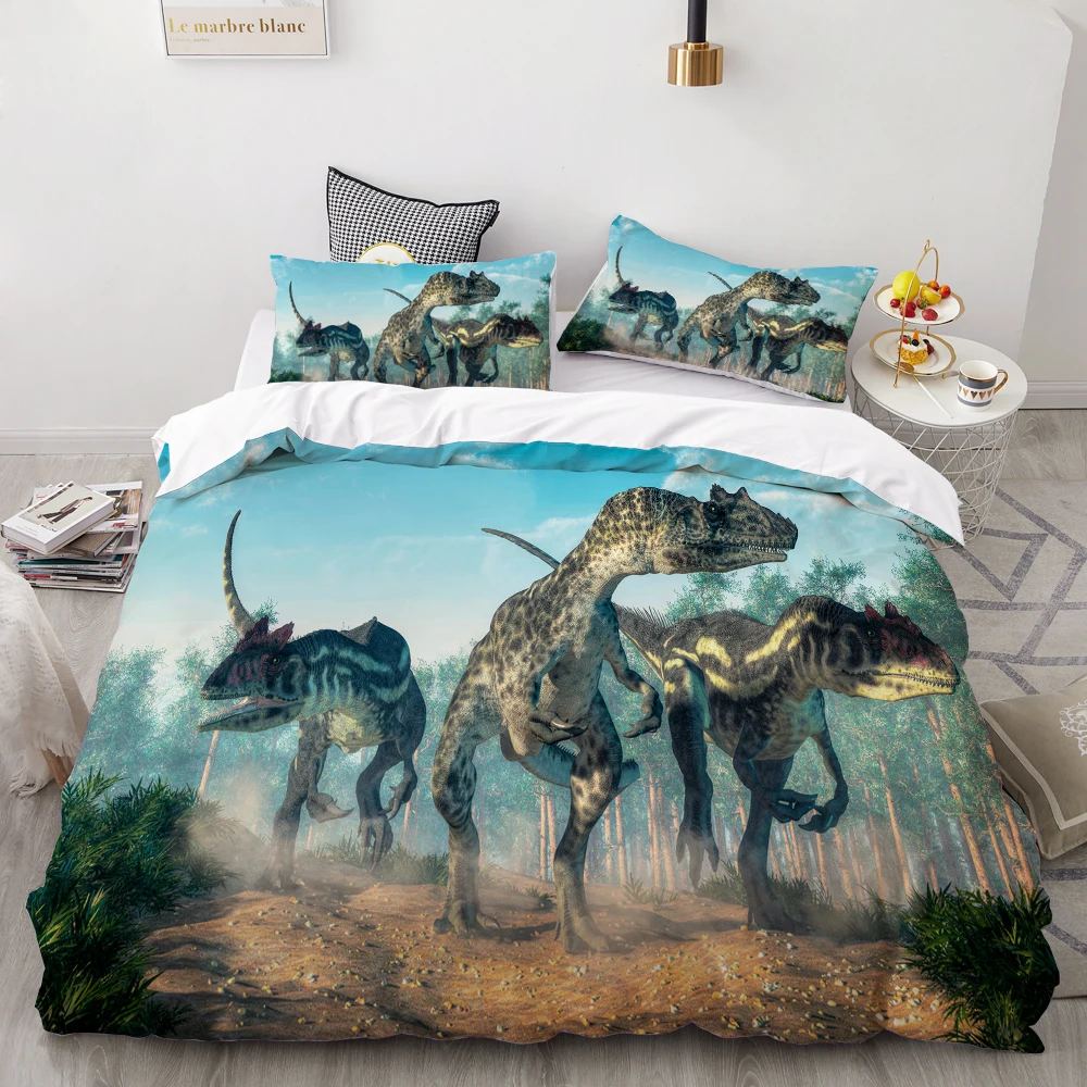 3D Printing Bedding Set,Custom Kids Baby Children Duvet Cover Set,Cartoon Dinosaurs Bed Linens,Boys Bedclothes Drop Shipping images - 6