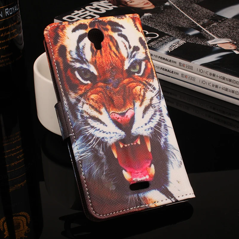 Для Oukitel k4000 lite чехол 3D Тигр Pattern Флип кожаный бумажник телефон сумка для Lite|case for