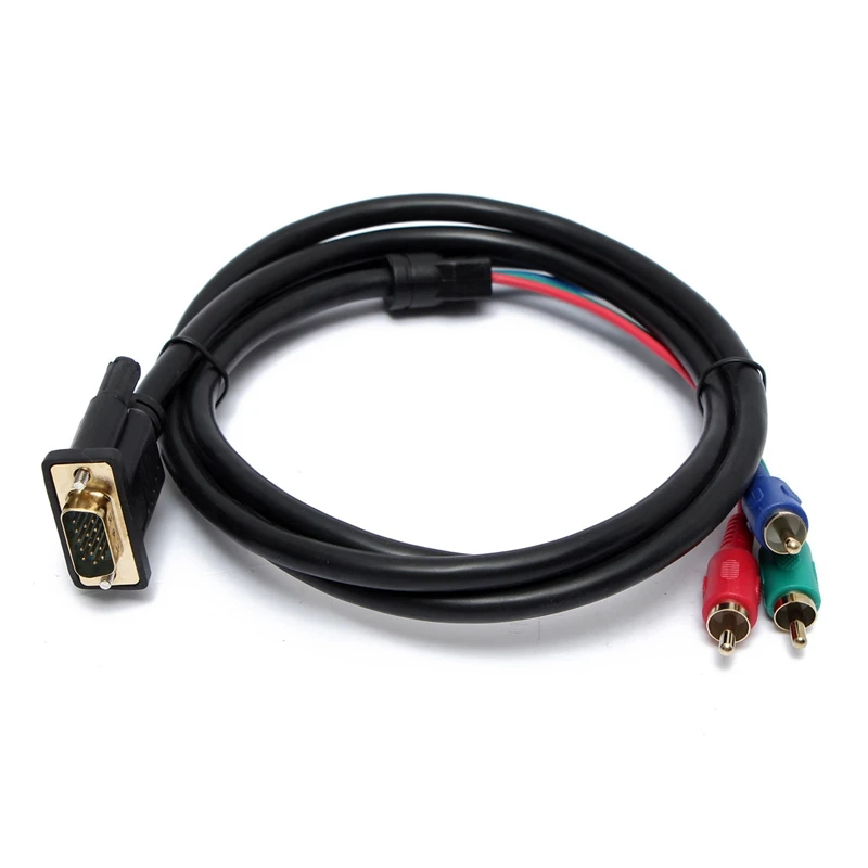 Адаптер Переходник VGA на 3 RCA Male 1 5 м для ПК ТВ HD RGB видеопроектор|vga to|adapter cablecable for pc |