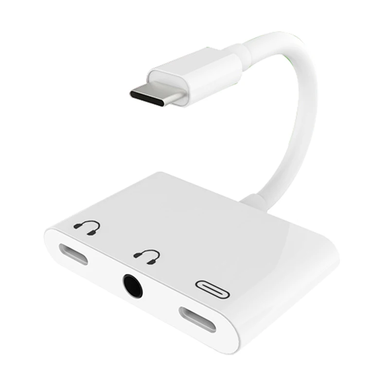 3 в 1 быстрая зарядка гарнитура адаптер Type C Usb 5 мм цифровой аудио кабель