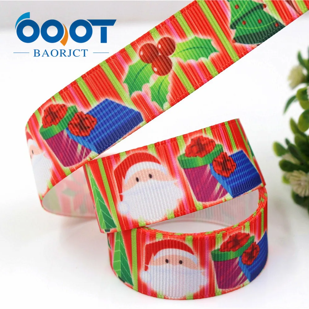 OOOT BAORJCT G-18529-307 22 мм 10 ярдов рождественские ленты термоперенос Печатный Гро-Гро