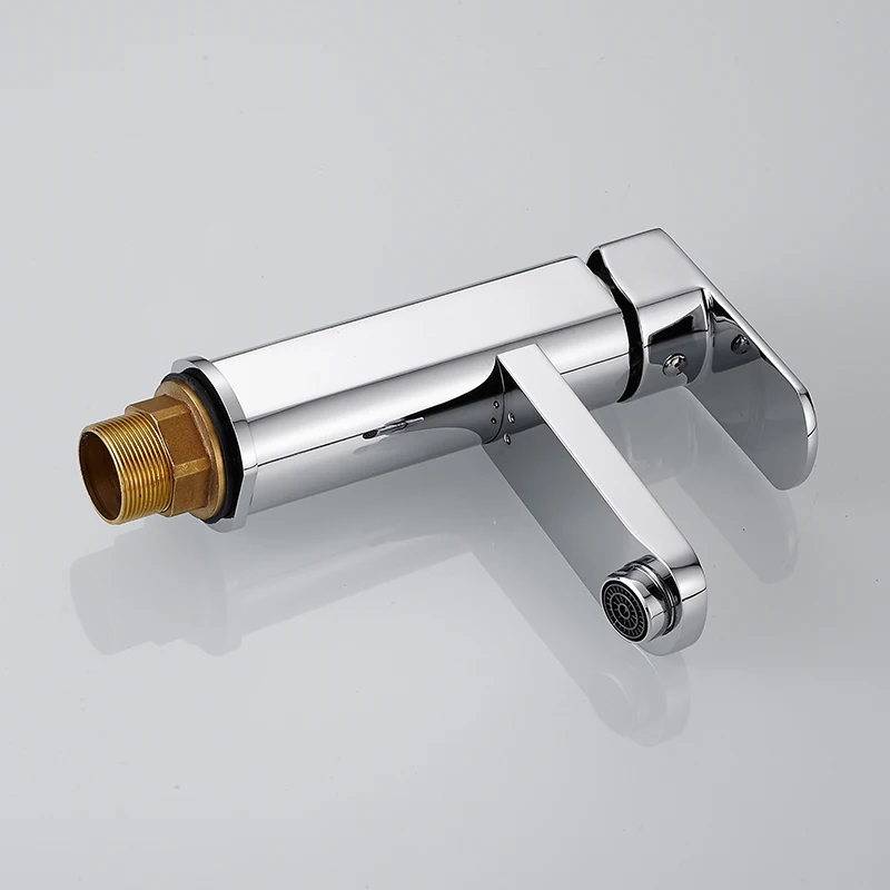 Хромированный смеситель для раковины в ванной комнате с одной ручкой медный