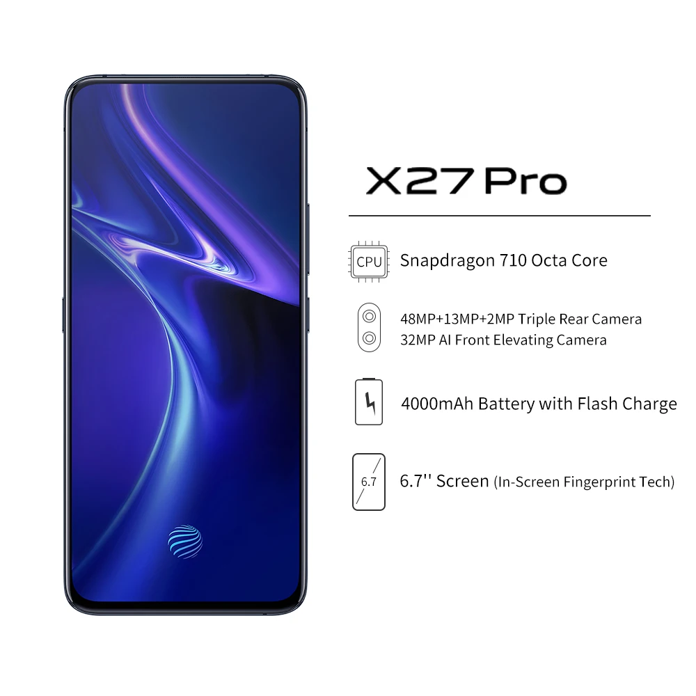 Оригинальный мобильный телефон vivo X27 Pro 8 Гб 256 ГБ 6 7 '' IMX586 48MP 32MP|Смартфоны| |