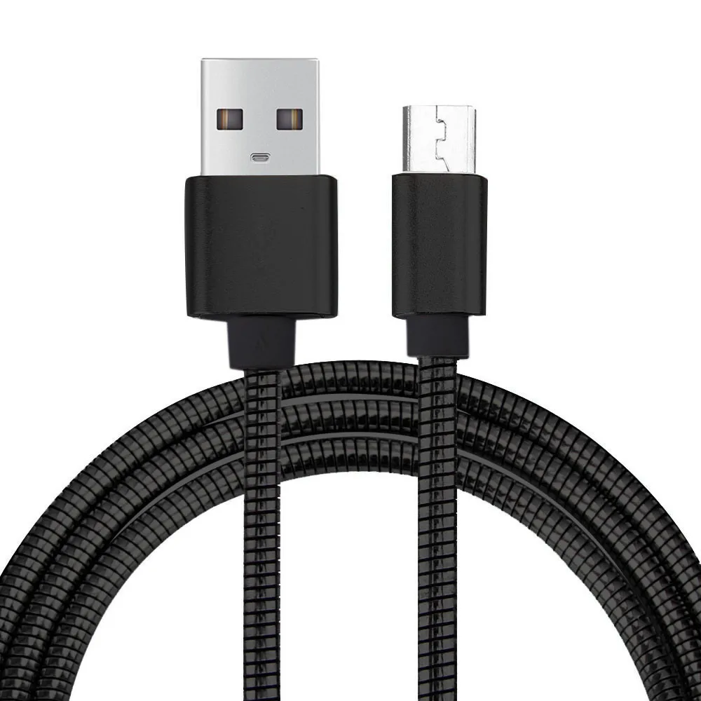 EPULA Micro USB кабель 2A мягкий металлический шланг для передачи данных и синхронизации