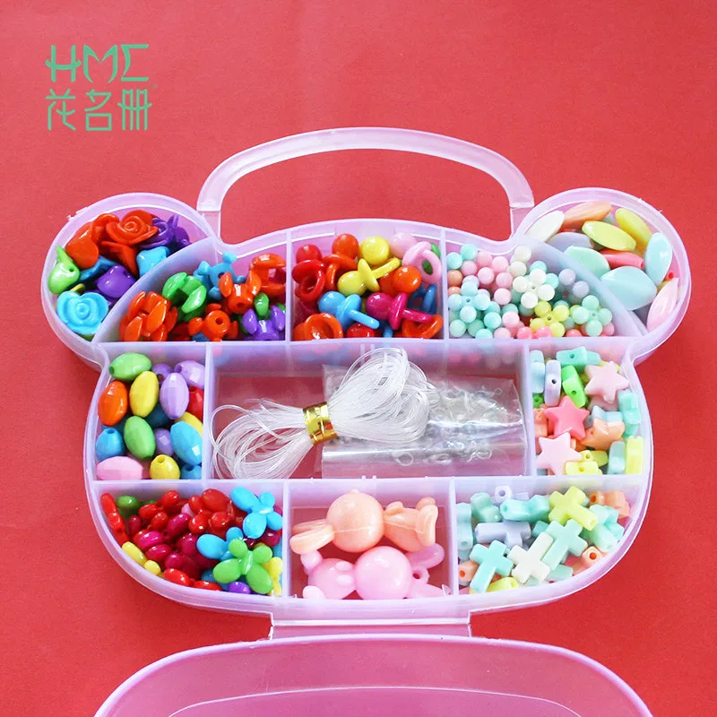 Набор для создания браслета из пластиковых бусин "New Bracelet Plastic Bead Mix Beads DIY Kits for Acrylic loom bands set Accessories on".