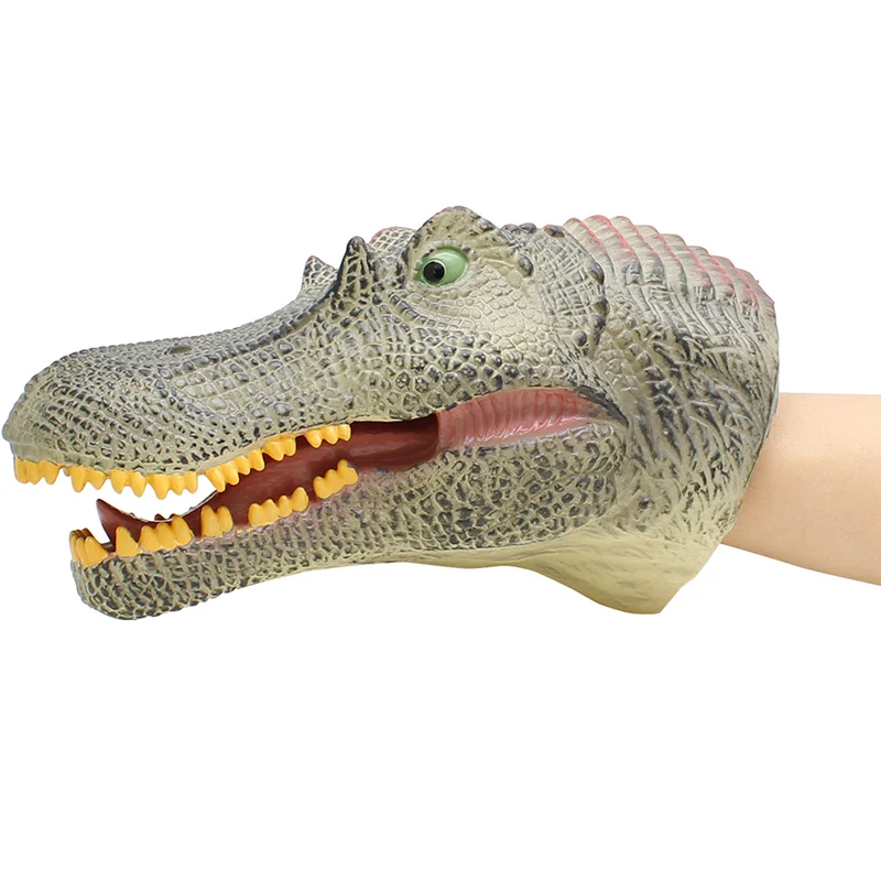Crocodile Динозавр ручная кукла для рассказов тираннозавр голова рука кукла мягкая Нетоксичная фигурка игрушка для детей Реалистичная динозаврская модель подарок - Цвет: Crocodile