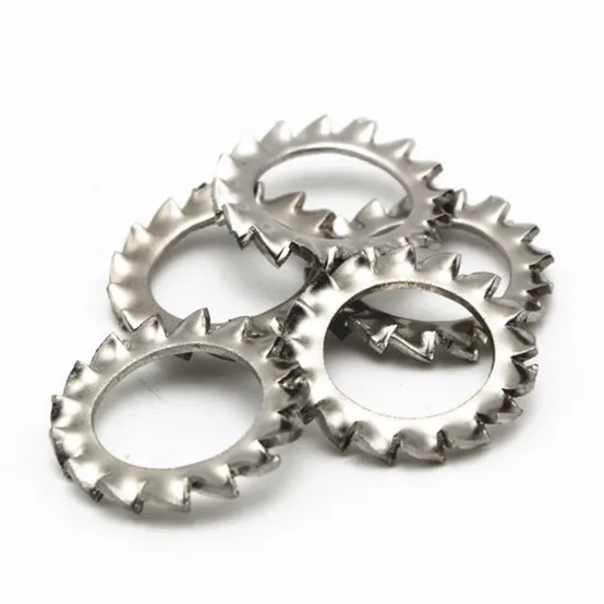M2.5/M3/M4/M5/M6/M8/M10-M30 DIN6798A внешний серрейторный замок шайбы 304 Нержавеющая сталь Внешний зубчатый прокладка шайба