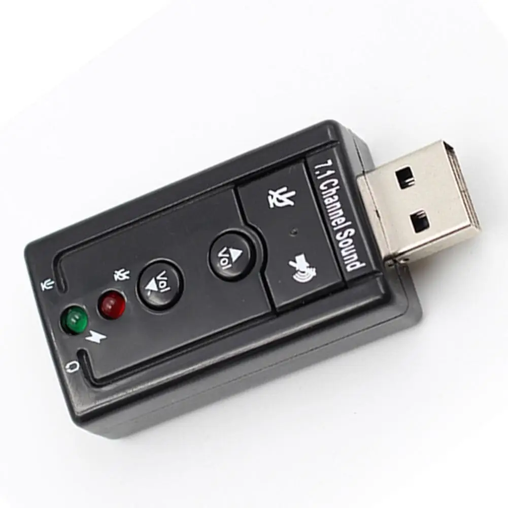Горячий Внешний USB аудио адаптер звуковой карты VIRTUAL 7 1 Ch 2 0 микрофон динамик Аудио