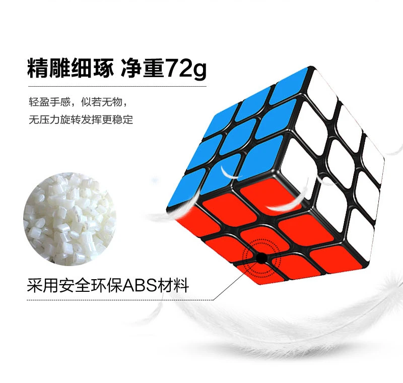 YJ YongJun GuanLong 57 мм 3x3x3 магический куб нео-Кубы улучшенная версия скоростная игра-головоломка кубики Развивающие игрушки для детей