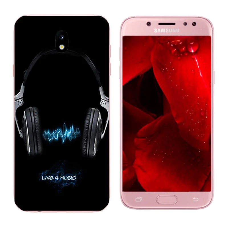 Для Samsung Galaxy J5 2017 чехол J530 с принтом жизни для чехлы телефонов J530F из ТПУ силикона