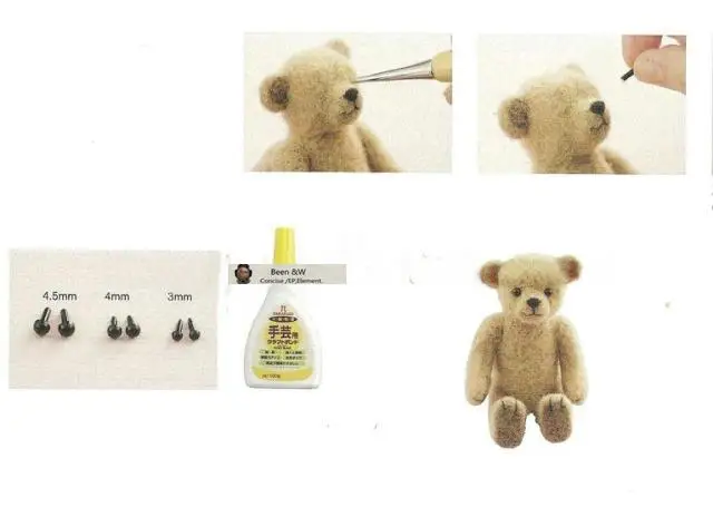 Шерсть войлок подшучивать своими руками ручной работы кукла глаза черный бобы