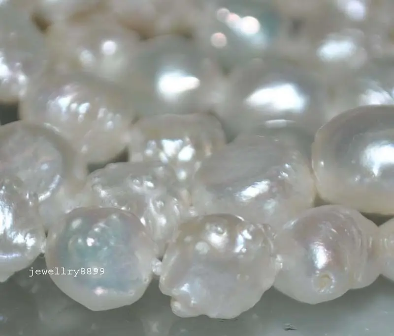 Natural Rare white 10*12mm Baroque waxberry Pearl Necklace 48&quot | Украшения и аксессуары