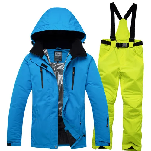Color 10 Бренд RIVIYELE, Мужская лыжная куртка, штаны, одежда для сноуборда, брюки, ветрозащитная, водонепроницаемая, для улицы, спортивная одежда, зимний костюм унисекс - Цвет: Color 10
