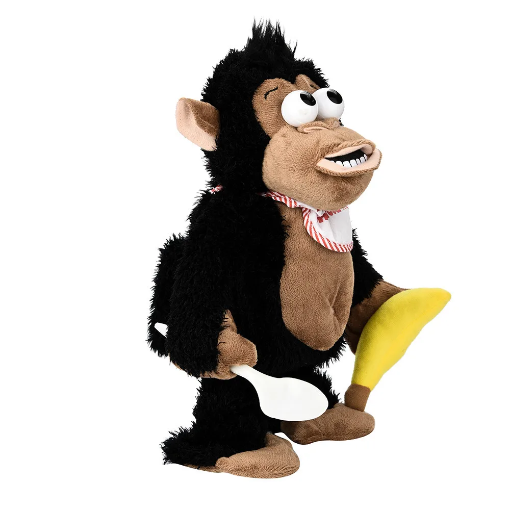 Novelty Funny Crying Monkey Electronic Stuffed Toy Tricky Doll For Kids &amp Adults Motion Sound Shouts Screams Drop Shipping | Игрушки и