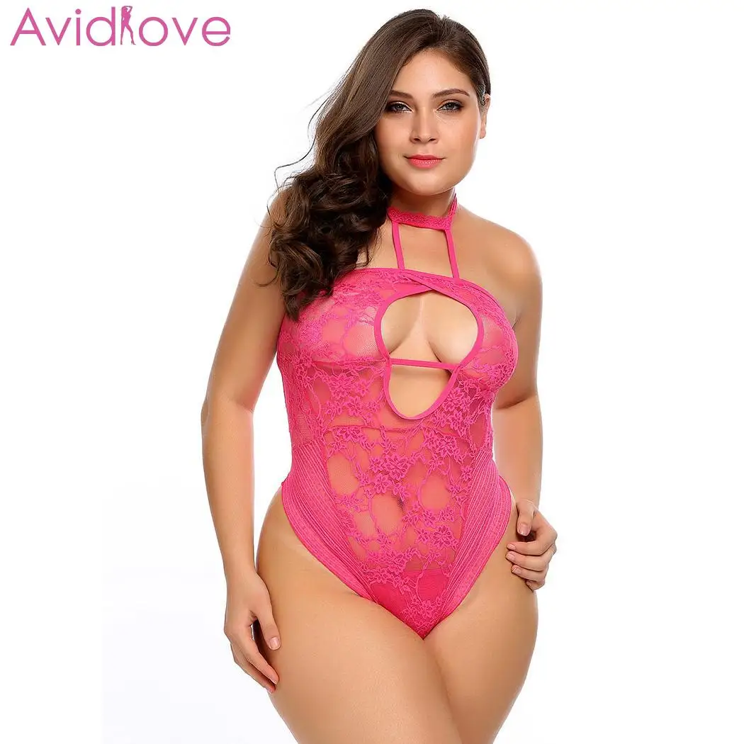 Avidlove Женское боди с чулками размера плюс сексуальные костюмы эротическое