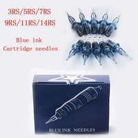 cartridge needles rs 10pcs body art tattoo needles round shader sterilized permanent makeup for tattoo machine gun power supply