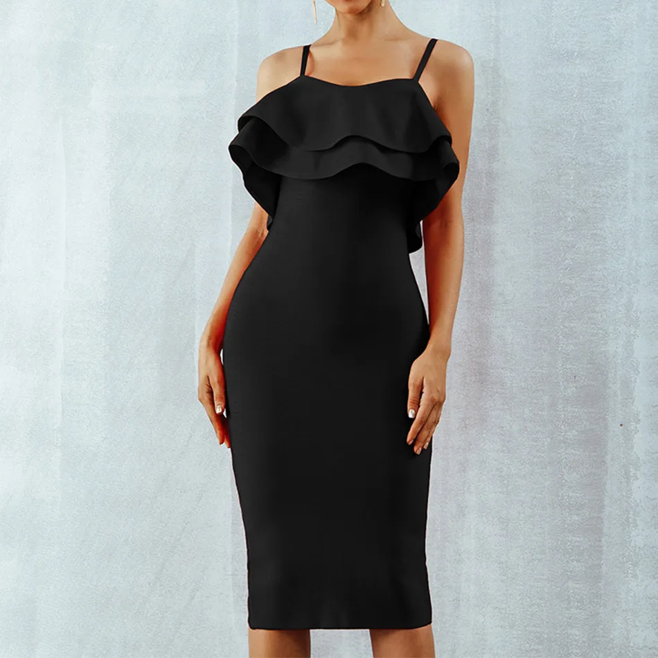 DressBird женское летнее Бандажное облегающее платье Vestidos пикантные на бретелях с