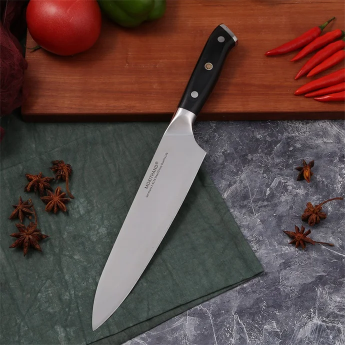 8.0 Chef knife Японские кухонные ножи, острые наборы шеф-ножей, Германия, 1,4116, Высокоуглеродистая Сталь, Santoku, нож для приготовления фруктов, ручная работа - Цвет: 8.0 Chef knife