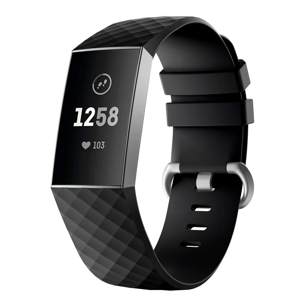 Спортивные силиконовые ремешки для часов Fitbit Charge 3 мужские и женские