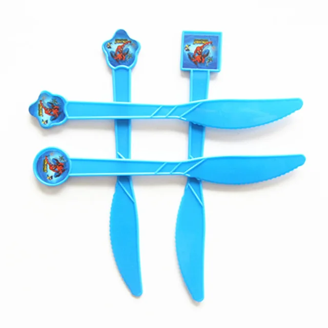 10pcs knife 6 шт./лот коробка для конфет торт коробка для детей герой на тему Человека-паука вечерние детские Душ День рождения украшения вечерние принадлежности - Цвет: 10pcs knife