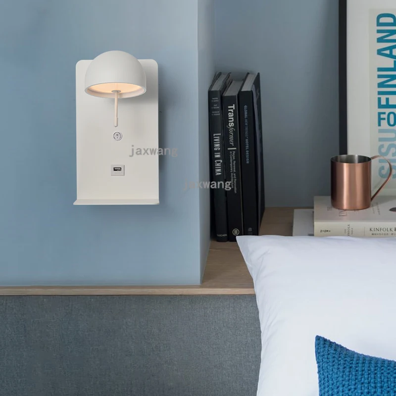 Скандинавская настенная лампа для чтения настенный светильник с USB-портом