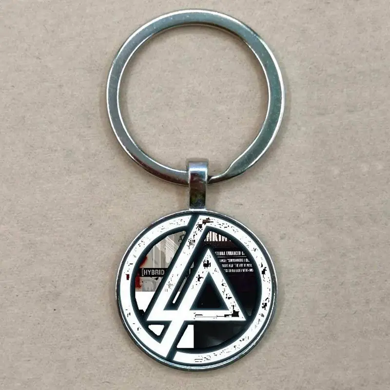 Silver Горячая Мода Linkin Park подвеска с логотипом Linkin Park ювелирные изделия стеклянный брелок купольная подвеска для мужчин и детей вечерние подарки - Цвет: Silver