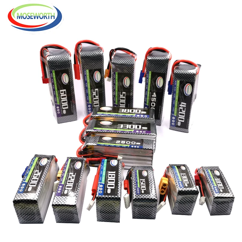 22 2 V RC LiPo батарея 6S 1300 1500 2200 3500 4200 5200 6000 12000mAh 25C 35C 60C для самолета автомобиля