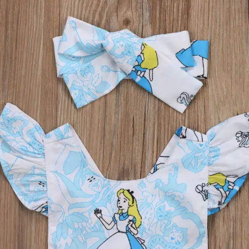 Женский комбинезон с оборками и рукавом + повязка на голову одежда из хлопка