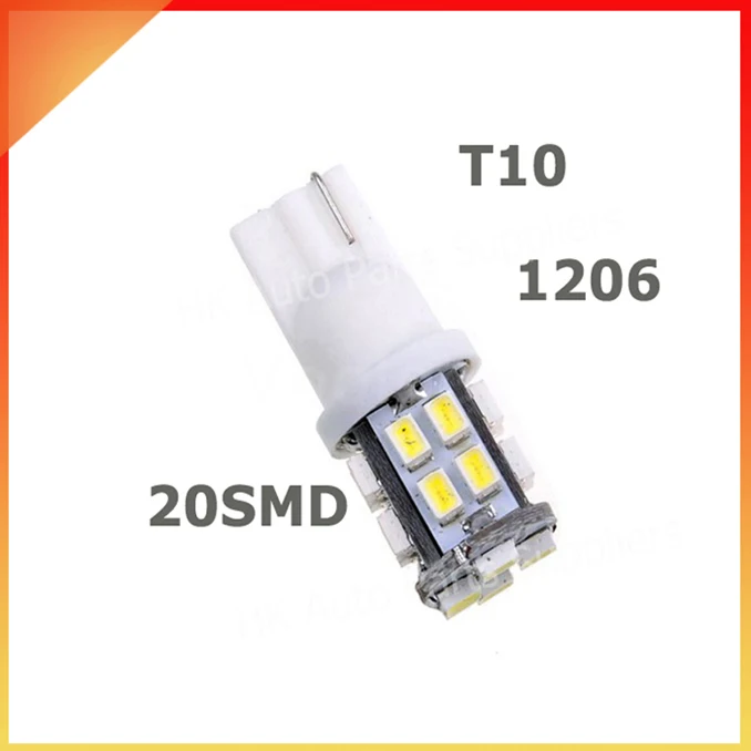 4x T10 W5W 20Led 1206 Белый Автомобиль Клин LED Грузовик RV свет 194 168 автомобильный номерной