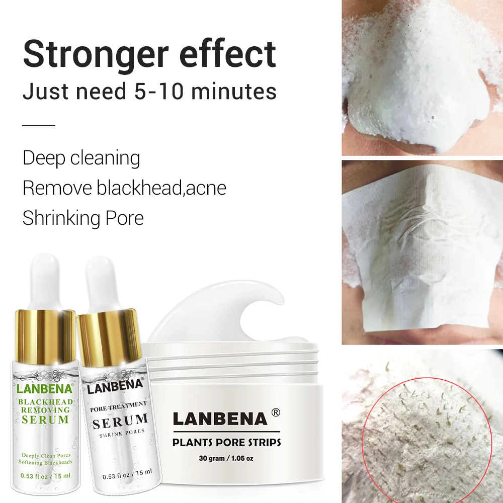 LANBENA уход за кожей лица маска для ухода за кожей черный маска blackhead Remover маска для носа, Чистка Пор, лечебная сыворотка Black head пилинг-косметическая маска для лица