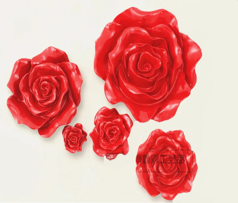 Roses wall hang adorn three-dimensional fashion stickers family decorates sticker good luck | Дом и сад