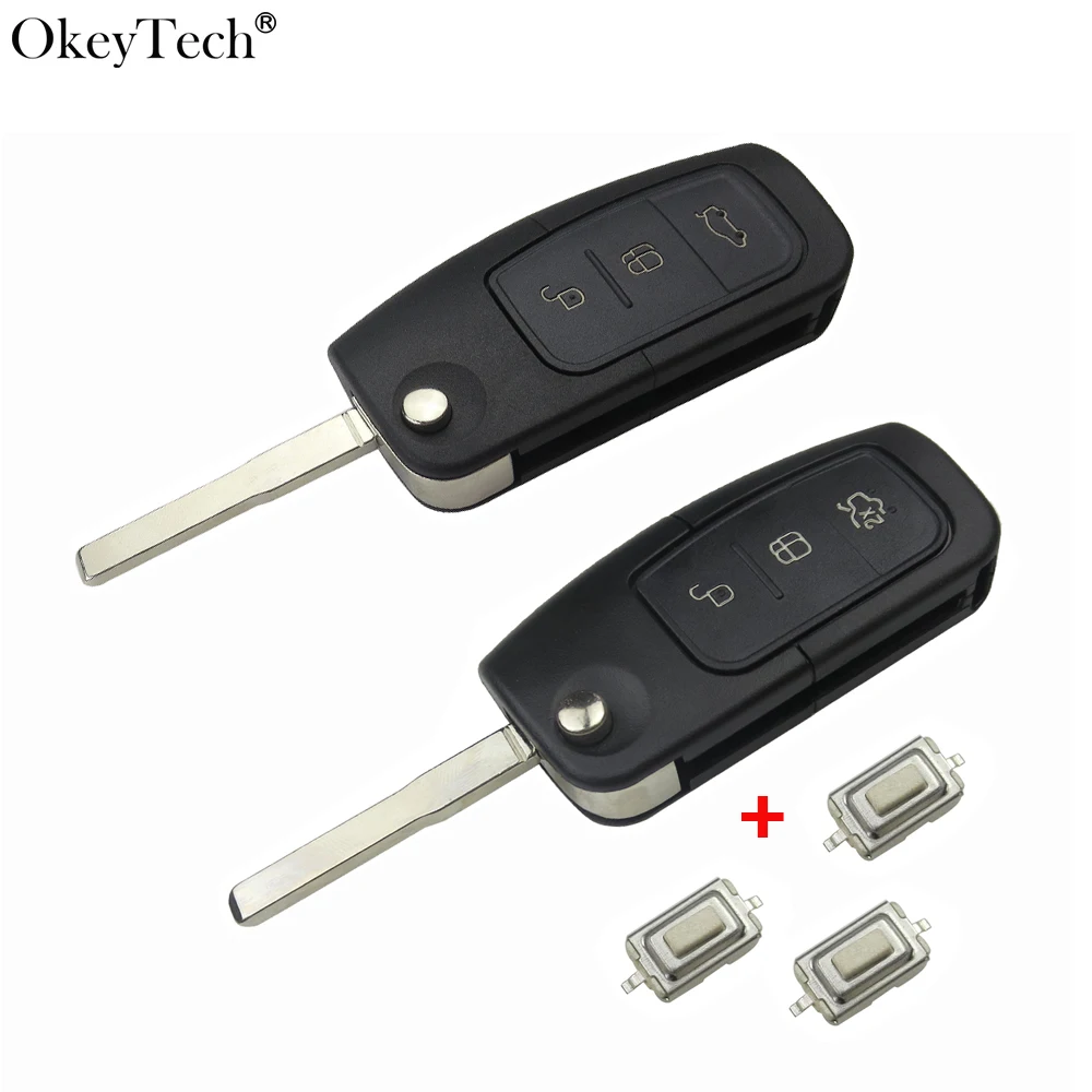 Откидной Чехол OkeyTech для автомобильного ключа пульта Сменный автомобиля с 3