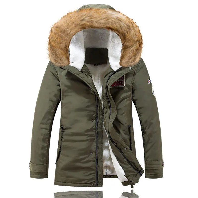 Новинка 2017 Зимняя парка длинная мужская повседневная куртка с воротником зимние