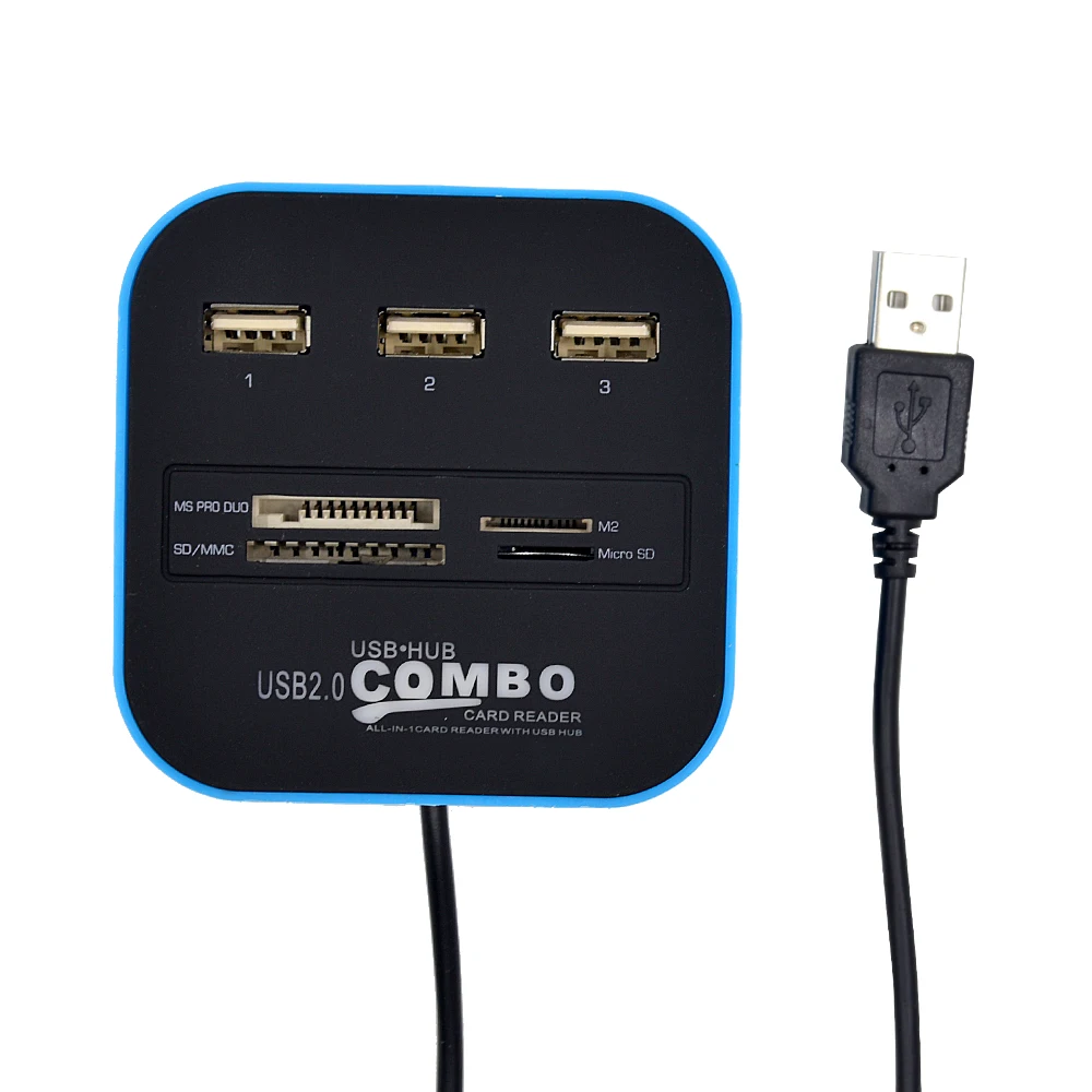 CHIPAL usb хаб сплиттер 3 Порты и разъёмы комбо USB2.0 кард ридер для портативных ПК